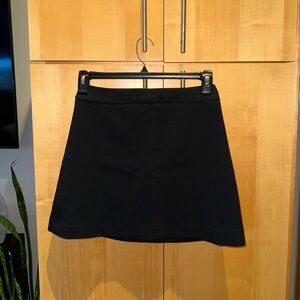 Express Black A-Line Mini Skirt